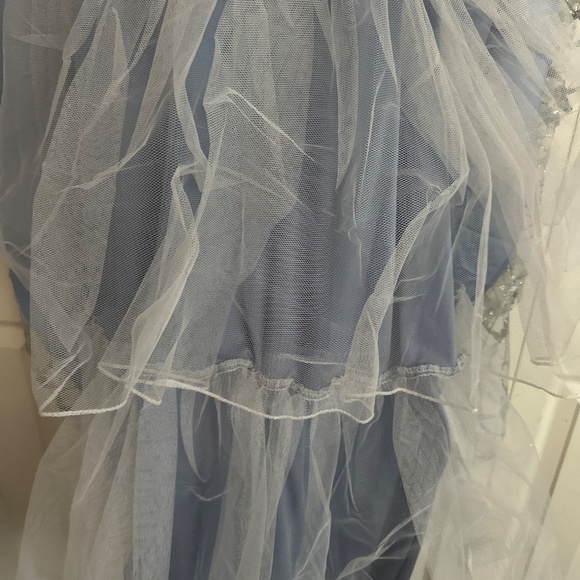 Prom dress light blue with sequins NWT Size 9/10 - Picture 6 of 7